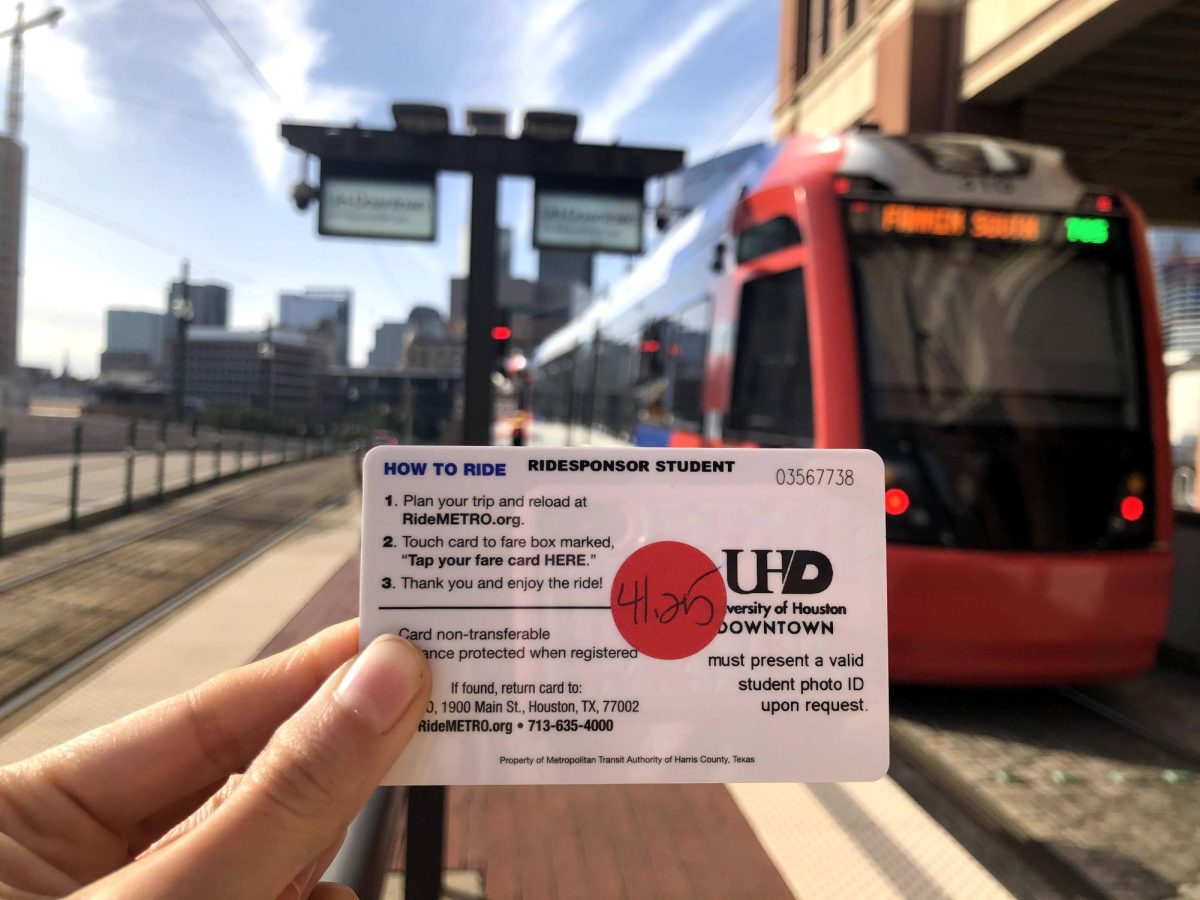 RideSponsor students receive a special METRO fare card loaded with a monthly subsidy. Credit: Indira Zaldivar